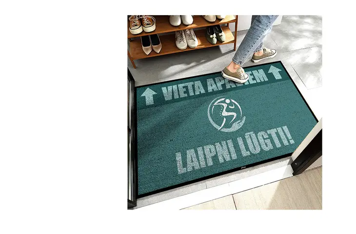 Dizaina paklājs vieta apaviem